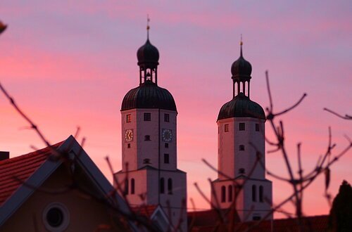 Stadtpfarrkirche Sonnenuntergang