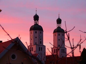 Stadtpfarrkirche Sonnenuntergang